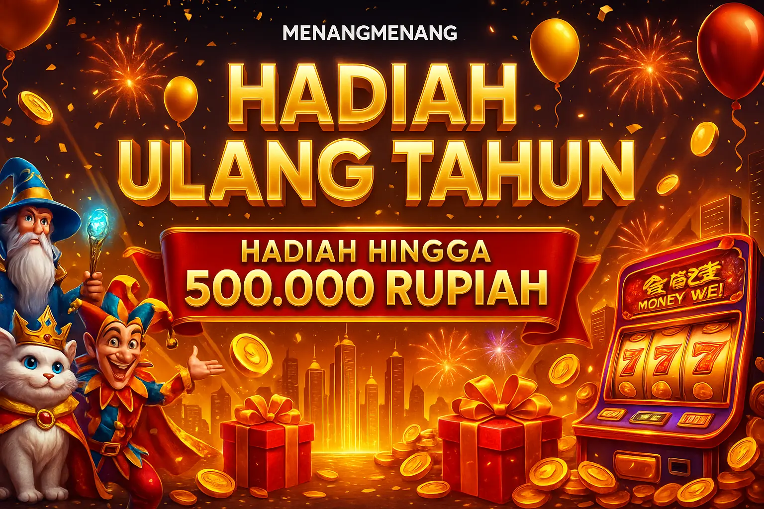 Banner MenangMenang terima kasih & klaim profit